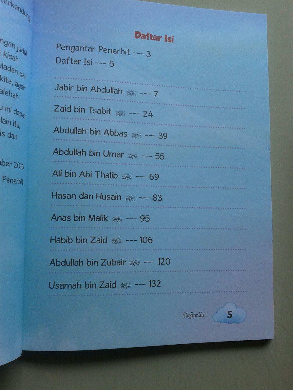 Buku 10 Sahabat Cilik Rasulullah Kisah Ketakwaan Kecerdasan Keberanian isi