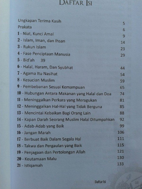 Buku 40 Pesan Nabi Untuk Setiap Muslim isi 2