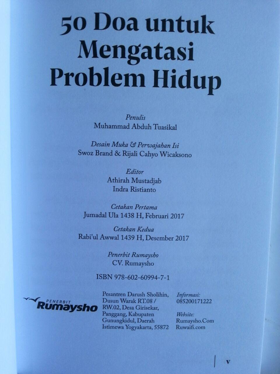 Buku 50 Doa Mengatasi Problem Hidup isi 2