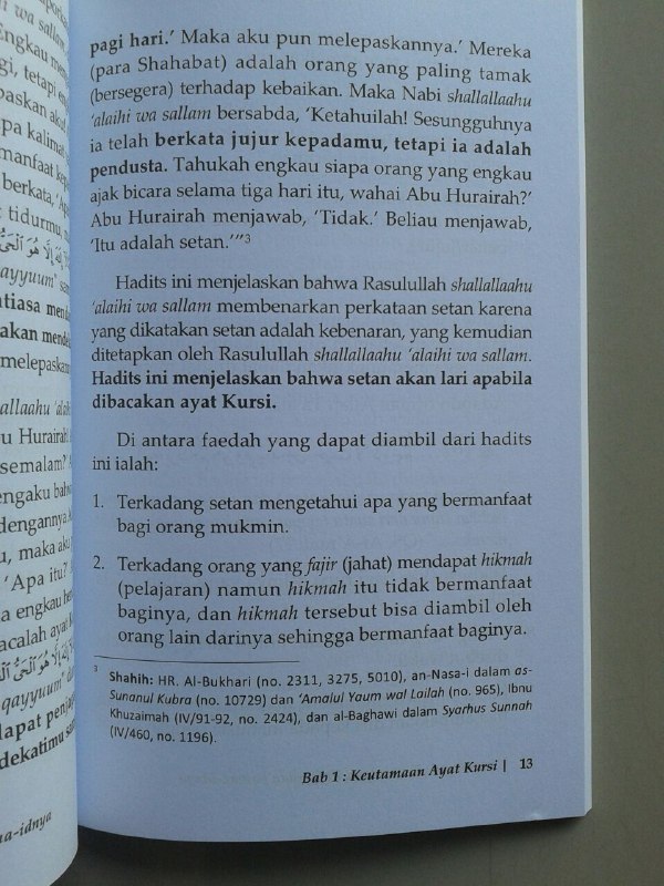 Buku Ayat Kursi Keutamaan Tafsir Dan Fawaa-idnya isi