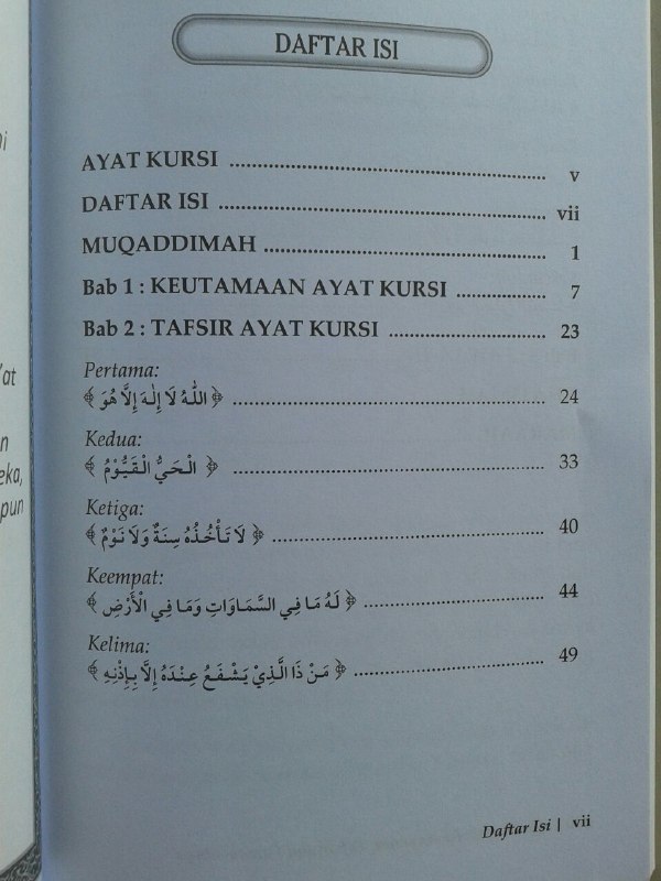 Buku Ayat Kursi Keutamaan Tafsir Dan Fawaa-idnya isi 2