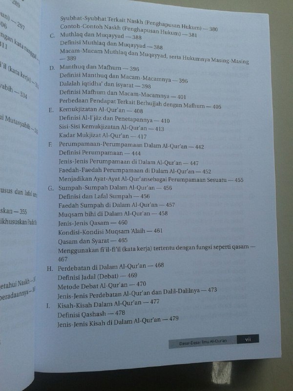 Buku Dasar Dasar Ilmu Al-Qur'an Ilmu Tarjamah Tafsir Qira'at Tajwid isi 2