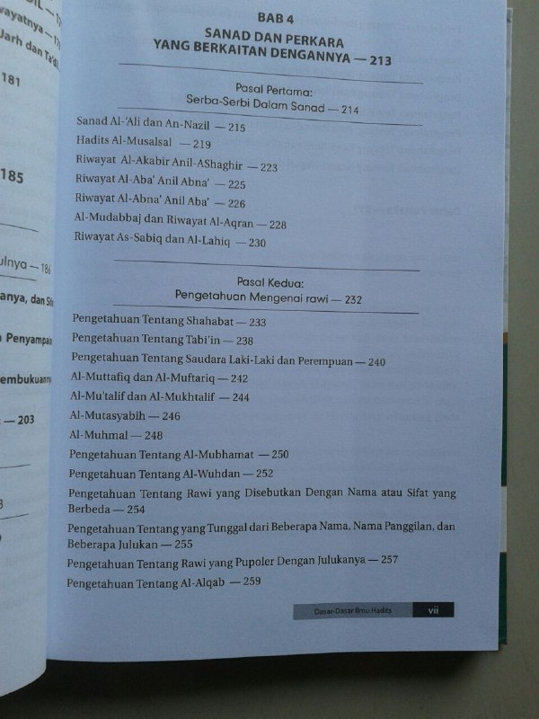 Buku Dasar Dasar Ilmu Hadits Sejarah Ilmu Rawi Sanad Matan Mutawattir isi