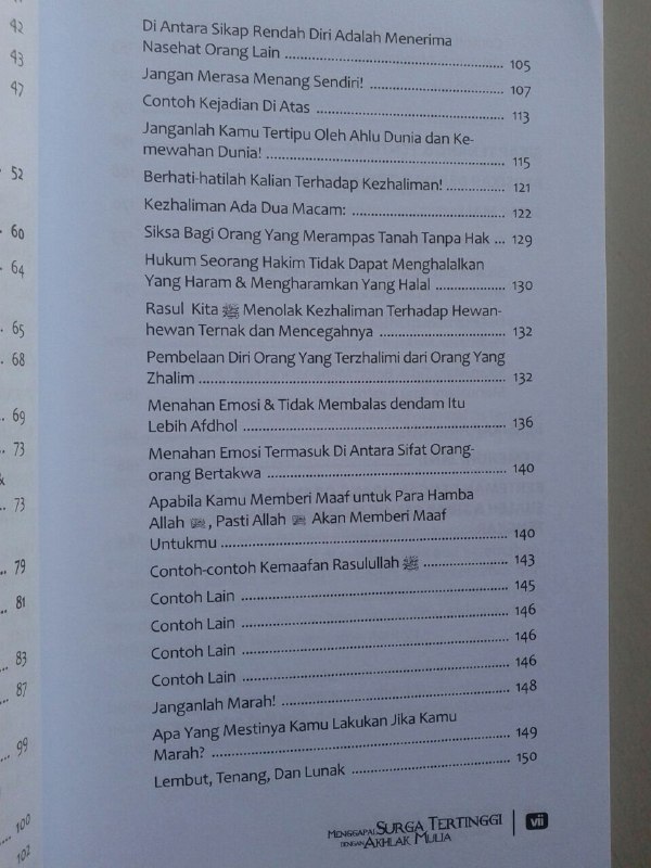 Buku Menggapai Surga Tertinggi Dengan Akhlak Mulia isi