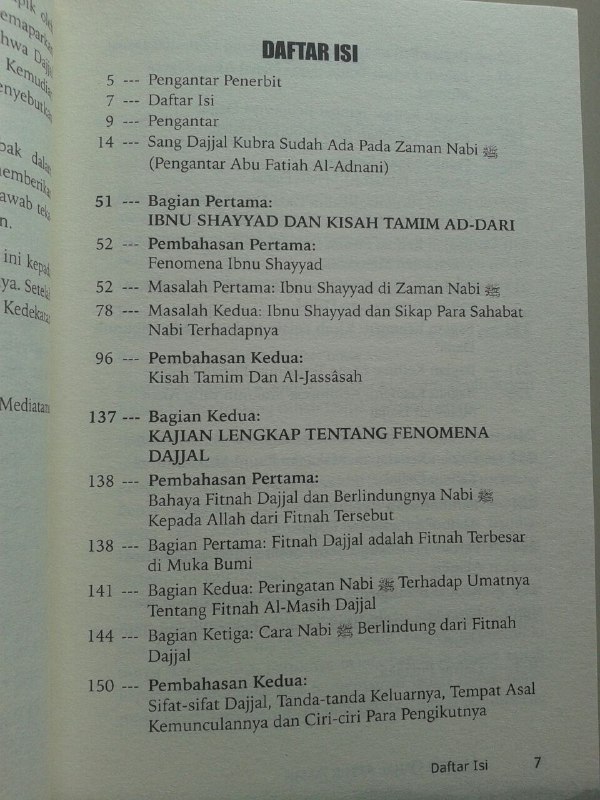 Buku Misteri Dajjal Akhir Zaman Kajian Hadits Tentang Ibnu Sayyad isi 2