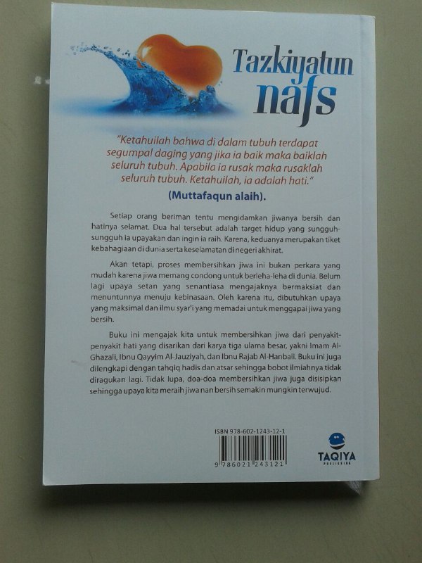 Buku TazkiyatunNafs Belajar Membersihkan Hati & Doa Doa Penyucian Jiwa cover