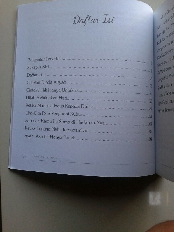 Buku Untukmu Teman Coretan Hati Untuk Jiwa Yang Gundah isi 2