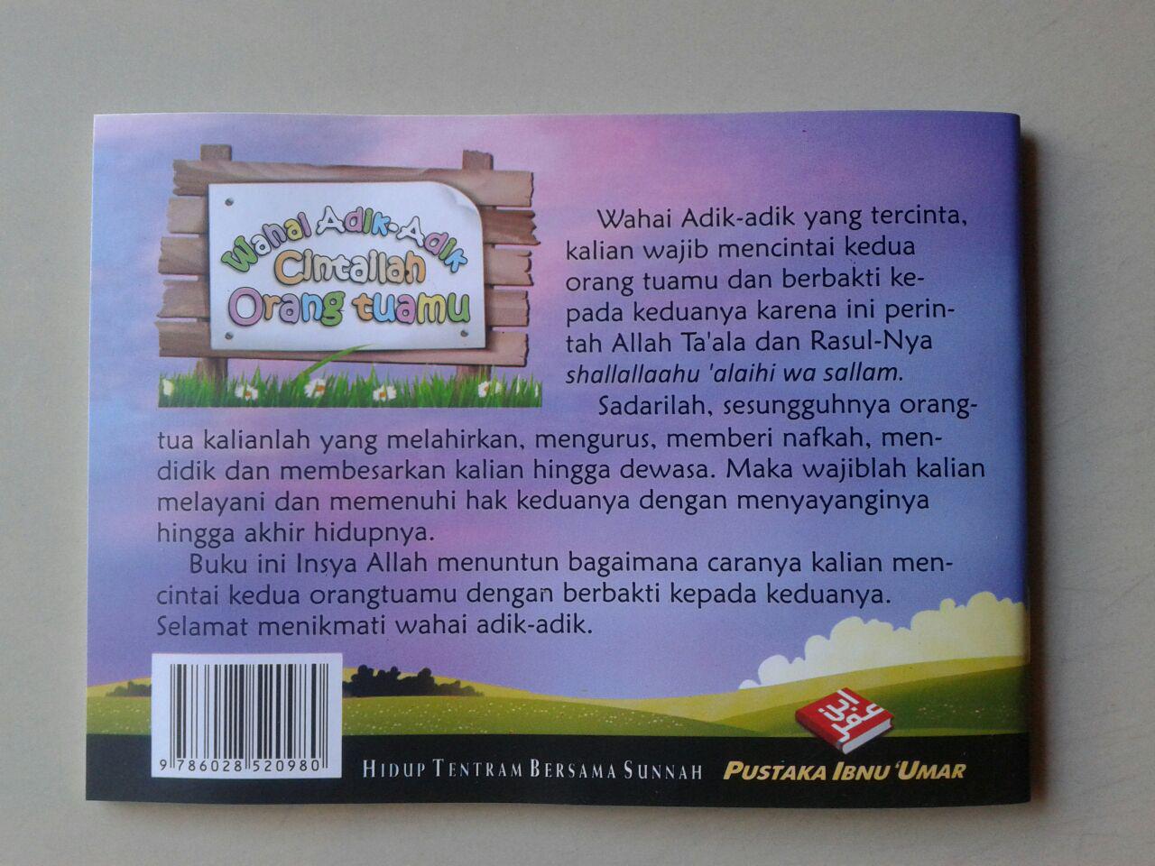 Buku Saku Anak Wahai Adik Adik Cintailah Orangtuamu cover
