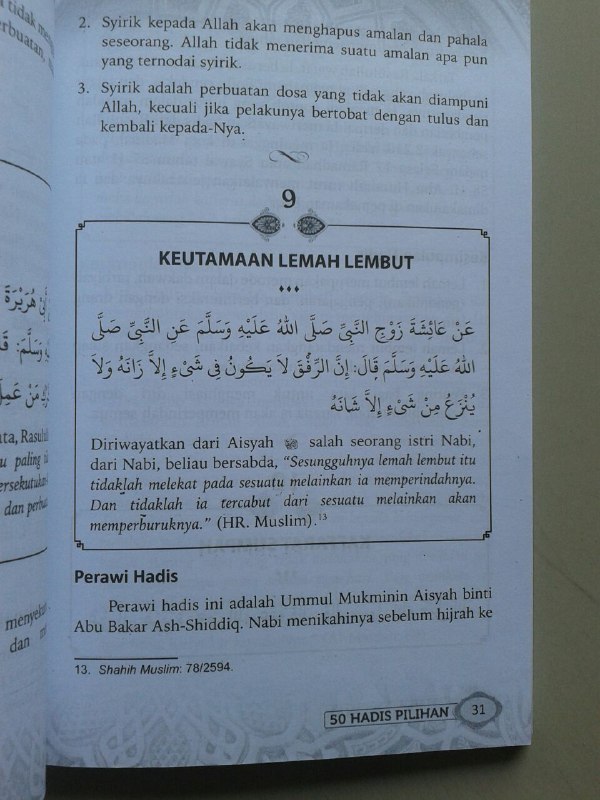 Buku 50 Hadis Pilihan Mudah Dihafalkan & Diamalkan isi