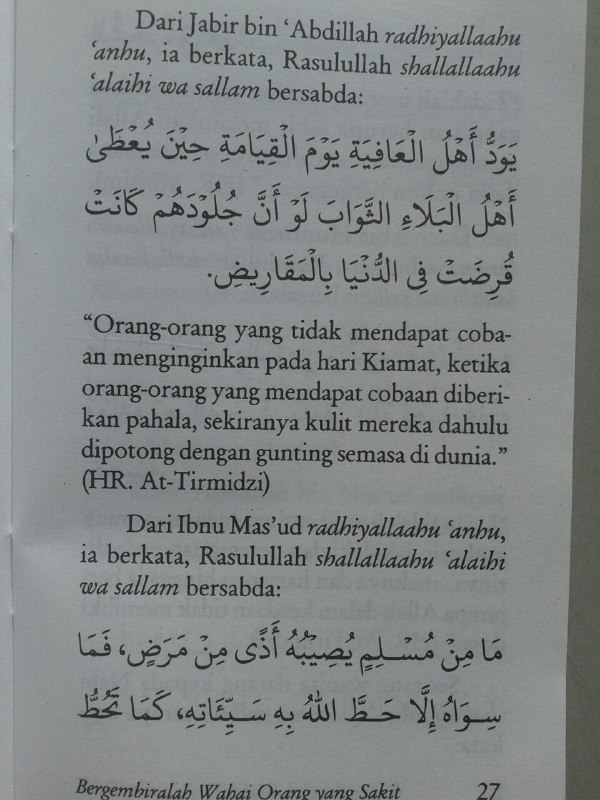 Buku Saku Bergembiralah Wahai Orang Yang Sakit Renungan Menggembirakan isi