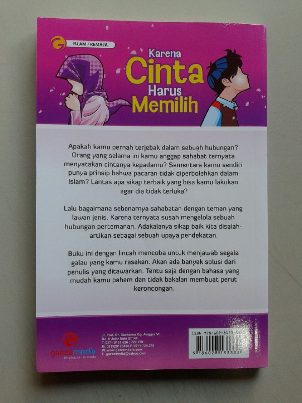 Buku Karena Cinta Harus Memilih Dialog Hati Saat Menolak Pacaran cover 2