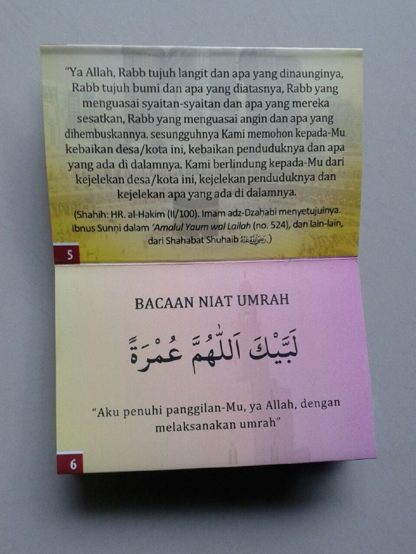 Buku Saku Kumpulan Do'a Do'a Umrah & Haji (Lipat) isi