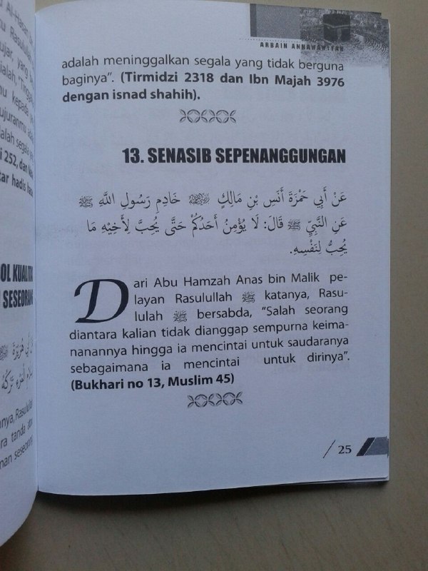 Buku Saku Matan Arbain Annawawiyah isi
