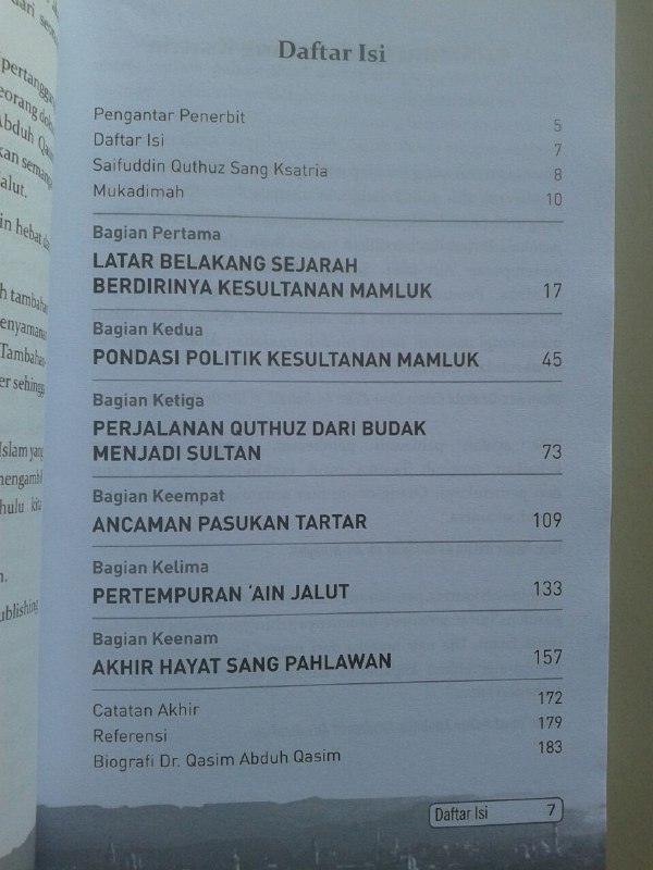 Buku Saifuddin Quthuz Sang Ksatria Perang 'Ain Jalut isi 2