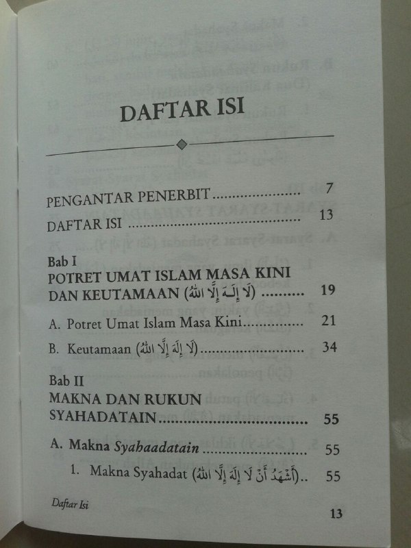 Buku Saku Syarat & Rukun Tauhid Kuncinya Surga Penuh Kenikmatan isi 2