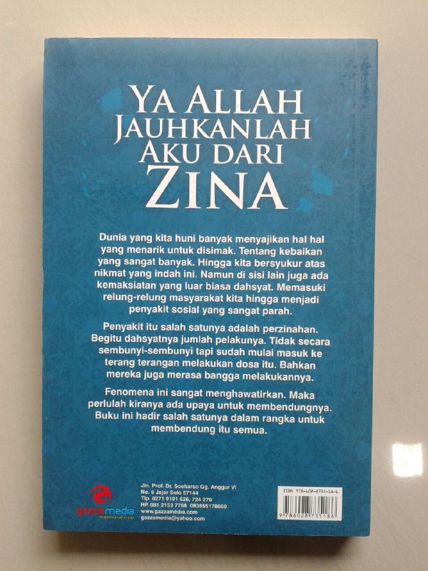 Buku Ya Allah Jauhkanlah Aku Dari Zina cover 2