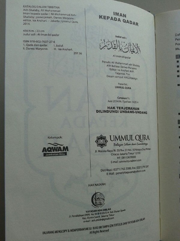 Buku Ensiklopedi Rukun Iman Set 6 Jilid isi 2