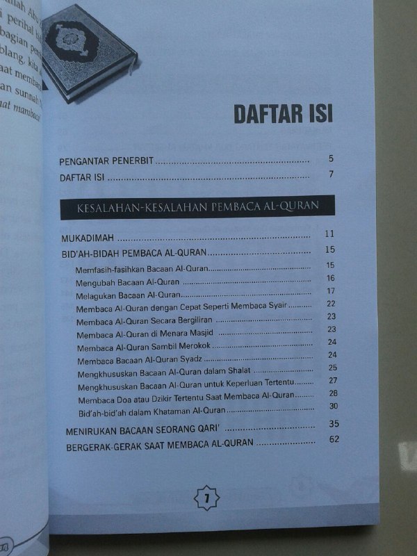 Buku Koreksi Kesalahan Pembaca Al-Qur'an Mengupas Beberapa Kekeliruan isi 2