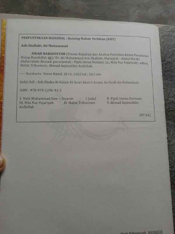 Buku Sirah Nabawiyah Ulasan Kejadian Dan Analisa Peristiwa Hidup Nabi isi 3