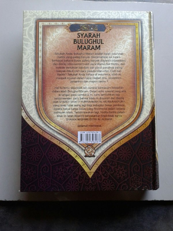 Buku Syarah Bulughul Maram Terjemah Maknawi Matan Hadits cover 2
