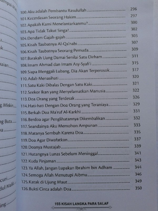 Buku 155 Kisah Langka Para Salaf Dari Kitab Turats isi 2