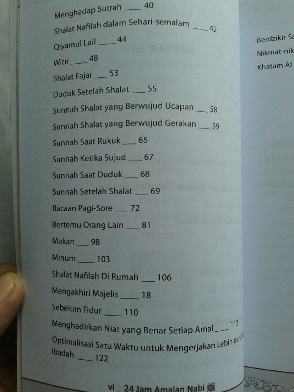 Buku 24 Jam Amalan Nabi isi 2