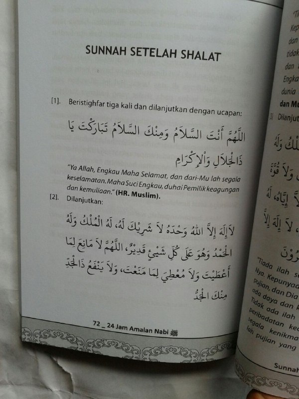 Buku 24 Jam Amalan Nabi isi