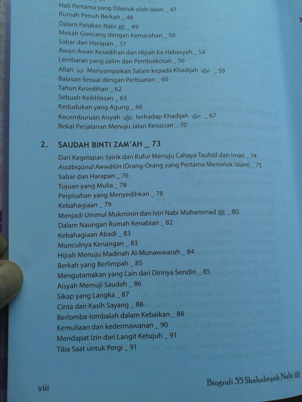 Buku Biografi 35 Shahabiyah Nabi Shallallahu Alaihi wa Sallam isi 4