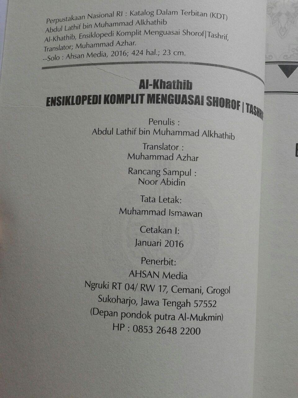 Buku Ensiklopedi Lengkap Kuasai Shorof Tashrif isi 3