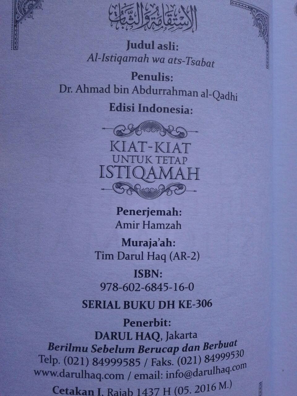 Buku Kiat Kiat Untuk Tetap Istiqamah isi 3