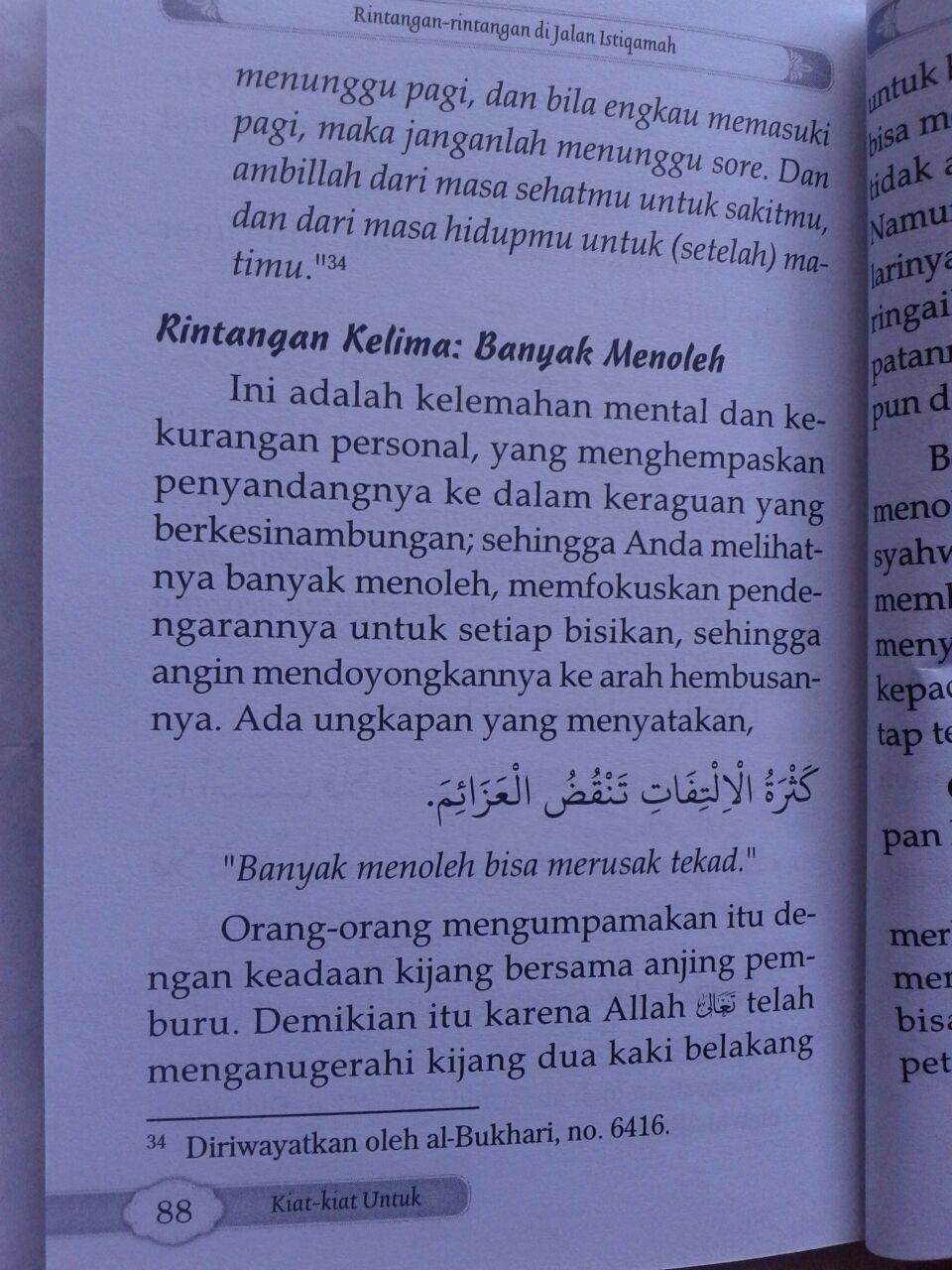 Buku Kiat Kiat Untuk Tetap Istiqamah isi