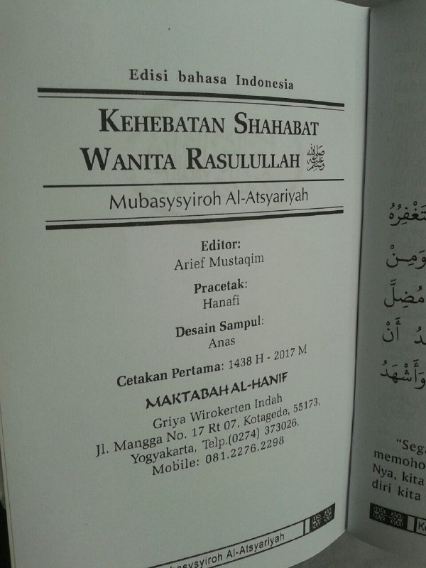 Buku Saku Kehebatan Shahabat Wanita Rasulullah isi 2