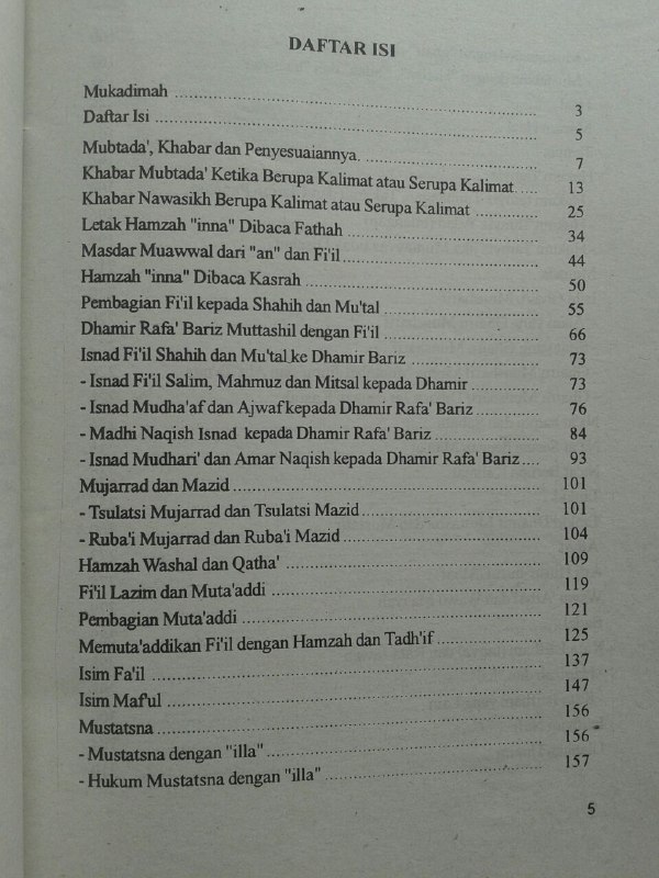 Buku Terjemah Nahwu Wadhih Tata Bahasa Arab Ibtidaiyah Set 3 Jilid isi 4