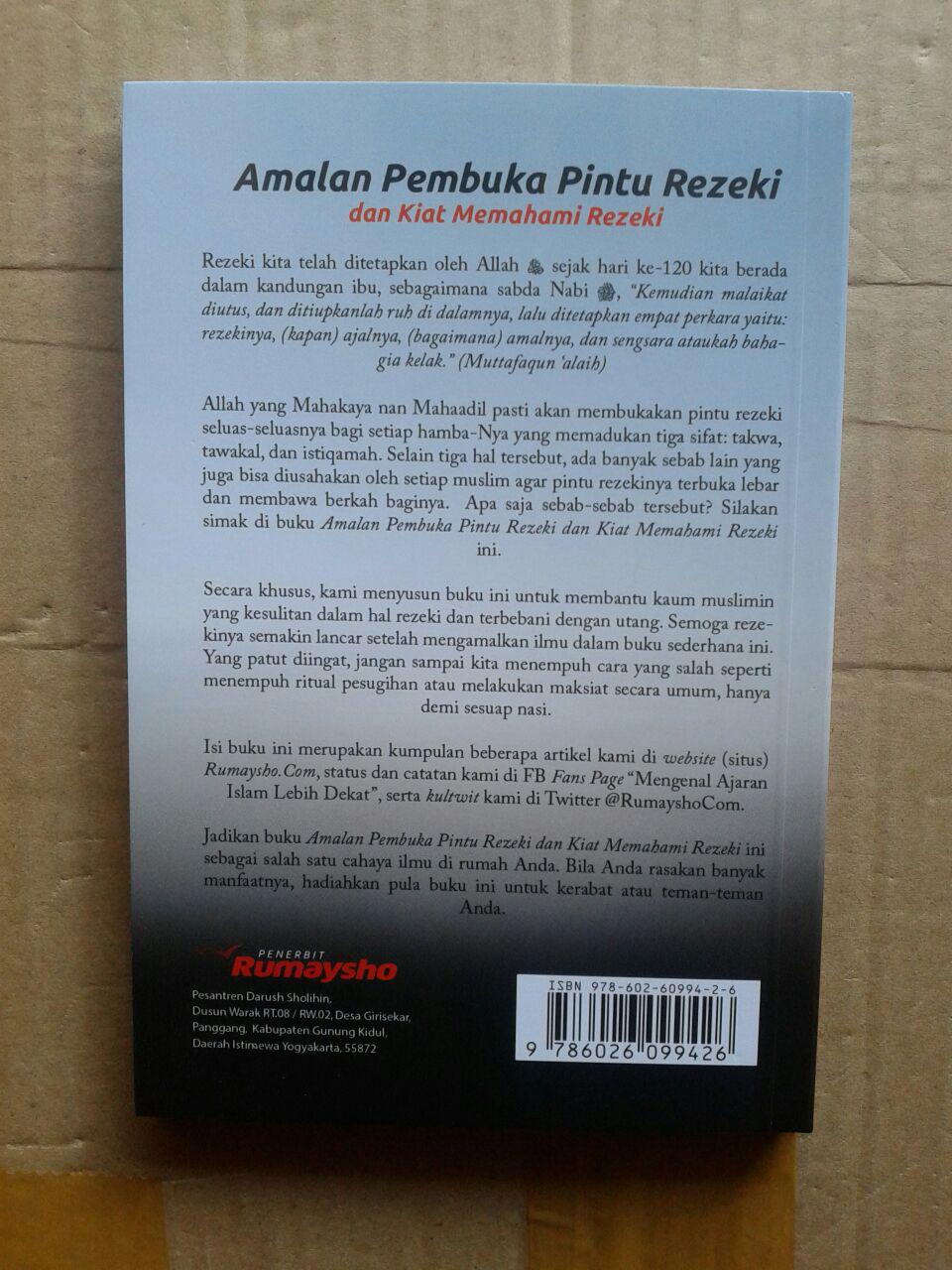 Buku Amalan Pembuka Pintu Rezeki Dan Kiat Memahami Rezeki cover 2