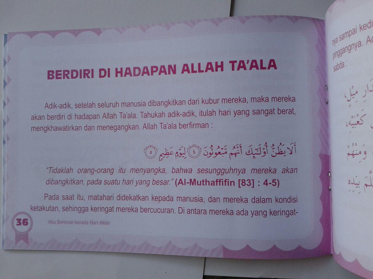 Buku Anak Aku Beriman Kepada Hari Akhir isi 4