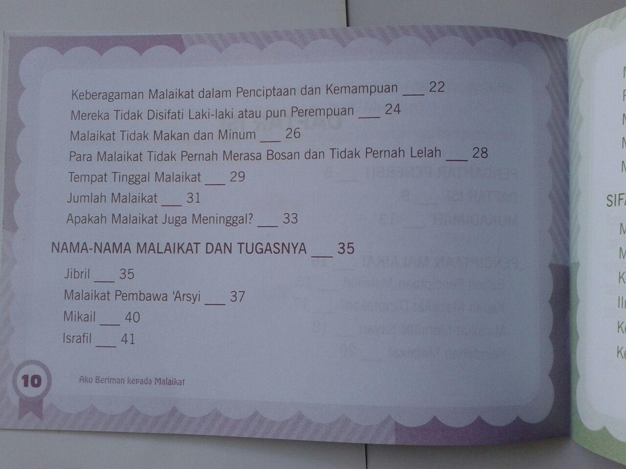 Buku Anak Aku Beriman Kepada Malaikat isi3