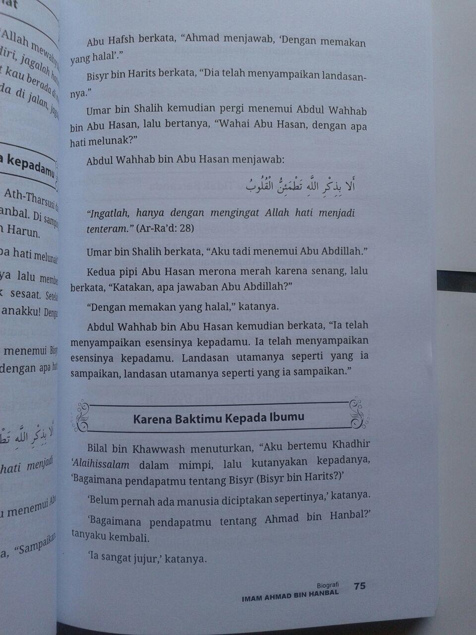 Buku Biografi Imam Ahmad Kehidupan Sikap Dan Pendapatnya isi