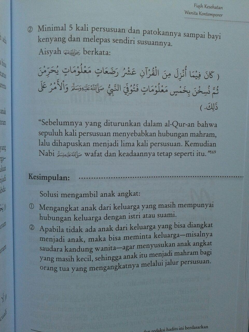 Buku Fiqih Kontemporer Kesehatan Wanita isi