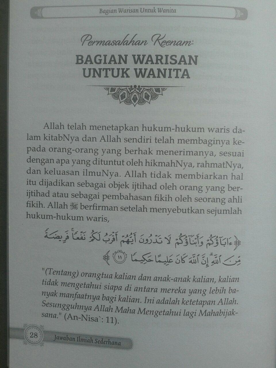 Buku Jawaban-Jawaban Ilmiah Sederhana Terhadap Syubhat Kontemporer isi 4