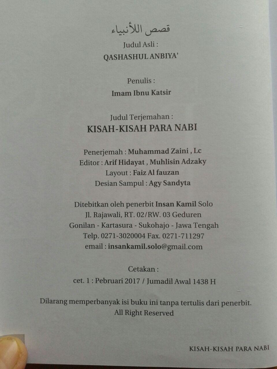 Buku Kisah-Kisah Para Nabi isi 3