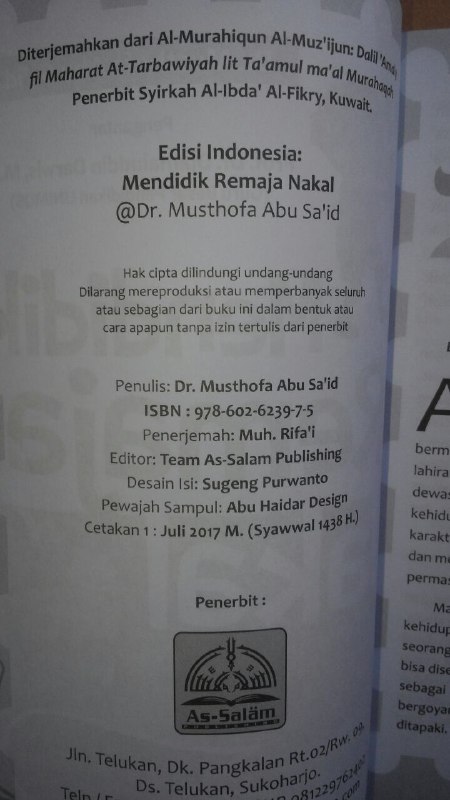 Buku Mendidik Remaja Nakal Seni Mendidik Dengan Remaja isi 4