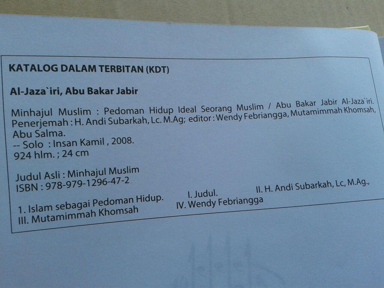 Buku Minhajul Muslim Pedoman Hidup Ideal Seorang Muslim isi 5