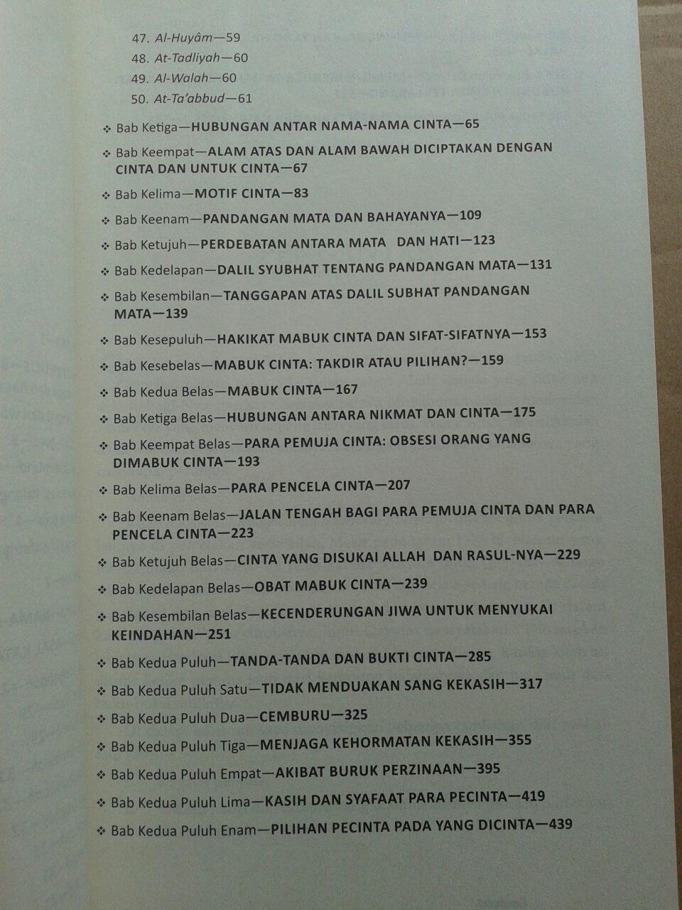 Buku Raudhatul Muhibbin Taman Orang-Orang Jatuh Cinta isi 3