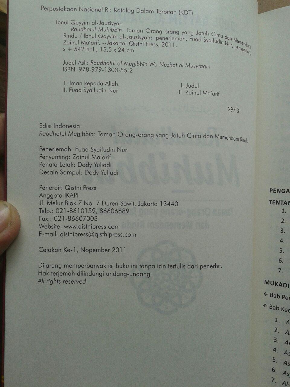 Buku Raudhatul Muhibbin Taman Orang-Orang Jatuh Cinta isi 4