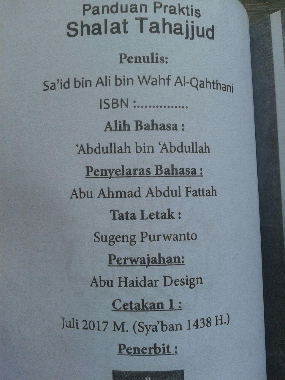 Buku Saku Panduan Praktis Shalat Tahajjud isi 3