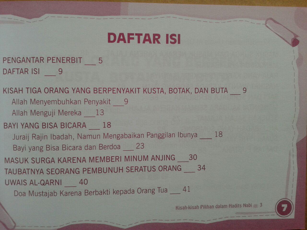 Buku Anak Kisah-Kisah Pilihan Dalam Hadits Nabi Jilid 3 isi 3