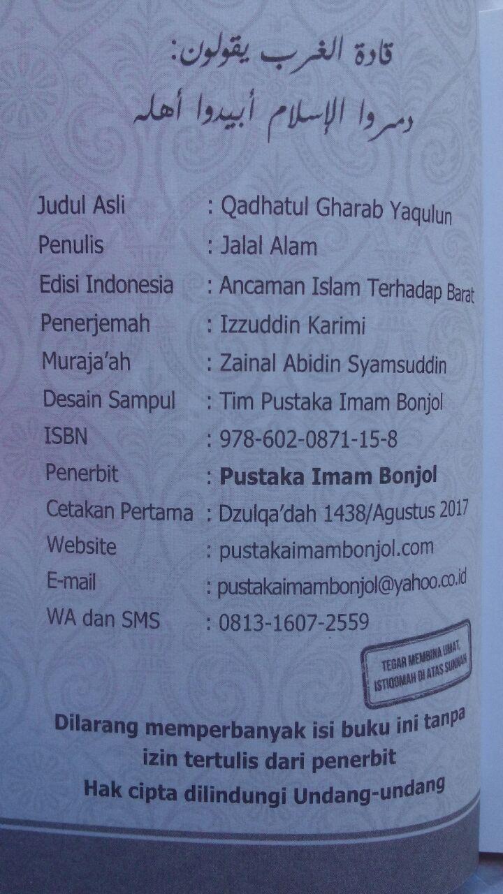 Buku Ancaman Islam Terhadap Barat Antar Fiksi Dan Fakta 8.000 15% 6.800 Pustaka Imam Bonjol isi 2