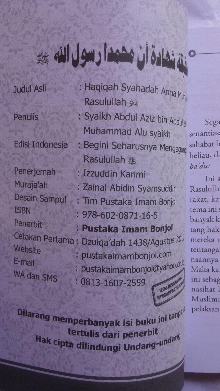 Buku Begini Seharusnya Mengagungkan Rasulullah 25.000 15% 21.250 Pustaka Imam Bonjol isi