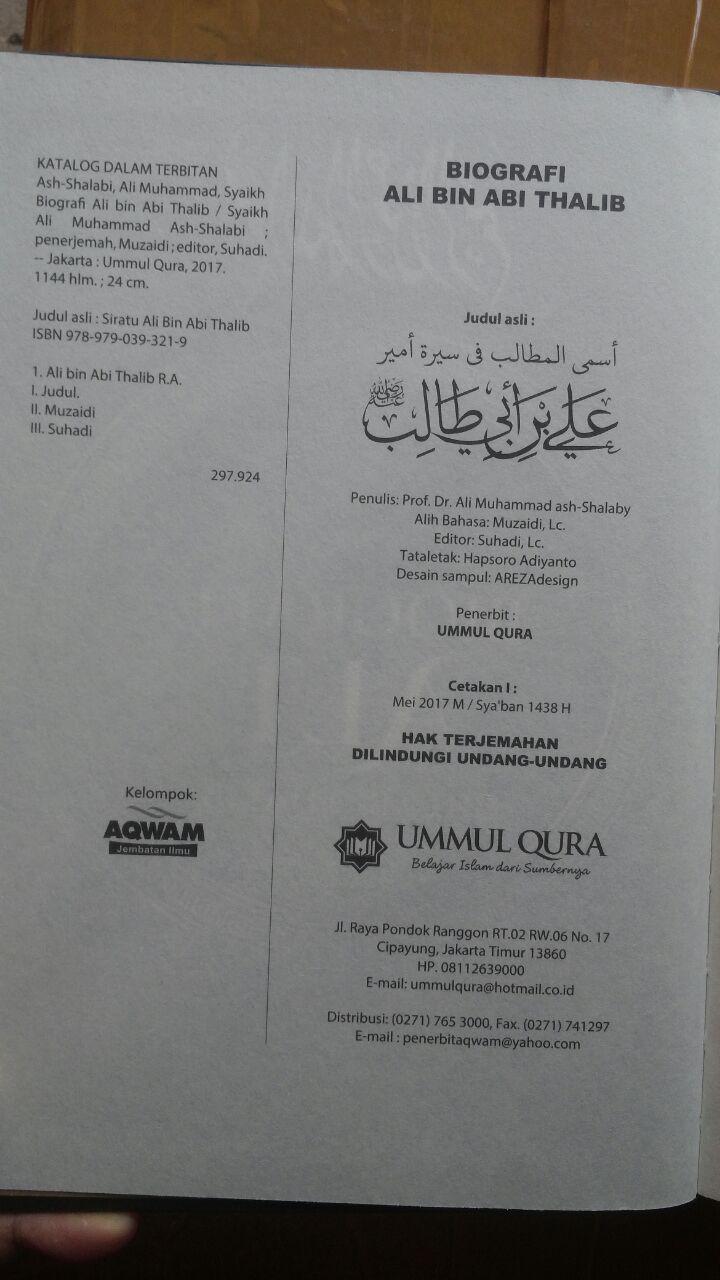 Buku Biografi Ali bin Abi Thalib 175.000 20% 140.000 Ummul Qura isi 3
