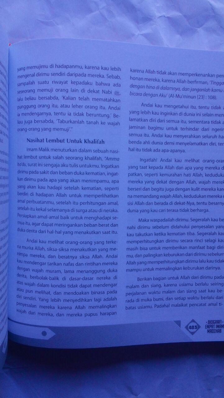 Buku Biografi Empat Imam Mazhab Mendulang Hikmah Perjalanan 160.000 20% 128.000 Zam Zam Dr. Thariq As-Suwaidan isi